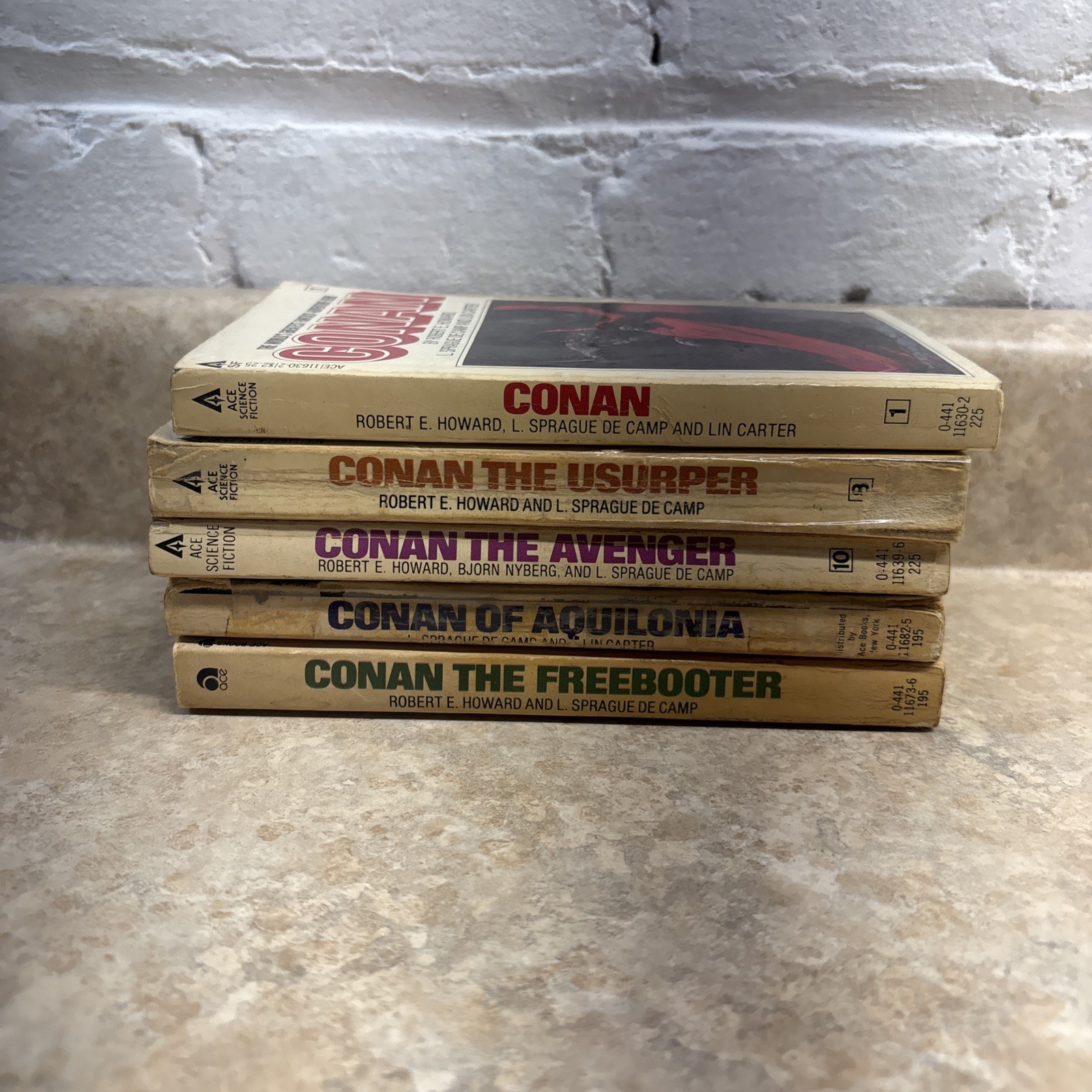 Conan the Barbarian Vintage Paperback Book Lot Robert E Howard Ace 1,3,8,10,11