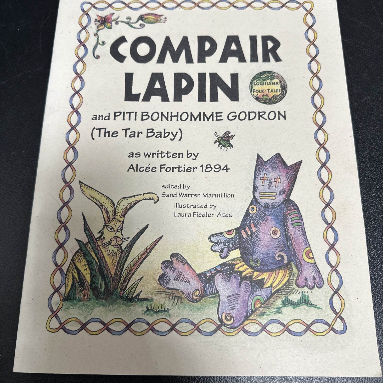 Compair Lapin and Piti Bonhomme Godron The Tar Baby Louisiana Folktales Book