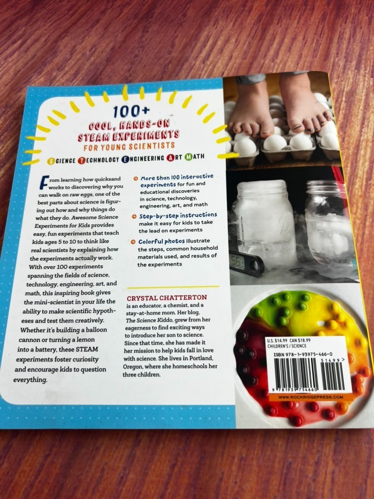 Awesome Science Experiments for Kids by Crystal Chatterton 2018 – NEW