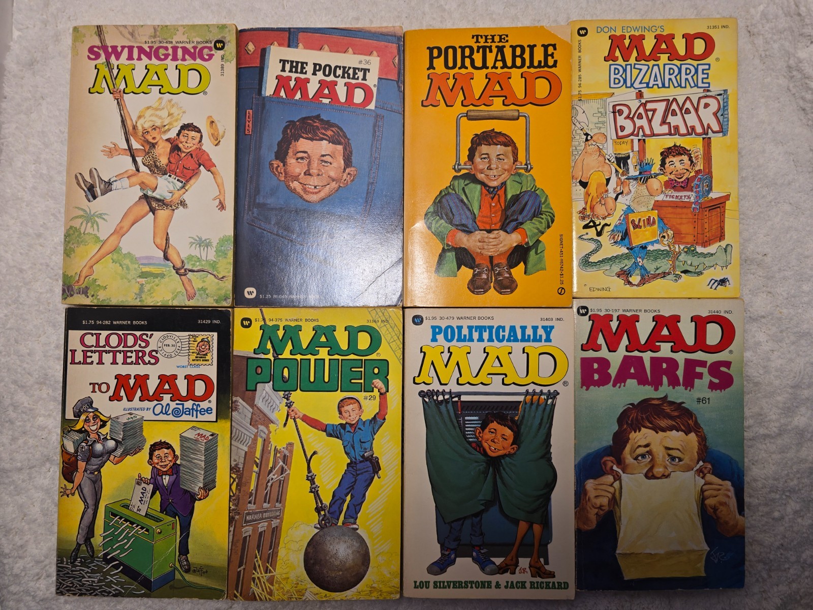 MAD & Mad&rsquo;s Magazine Paperback Books Bundle Lot of 15 Signet Warner 1960-1980&rsquo;s