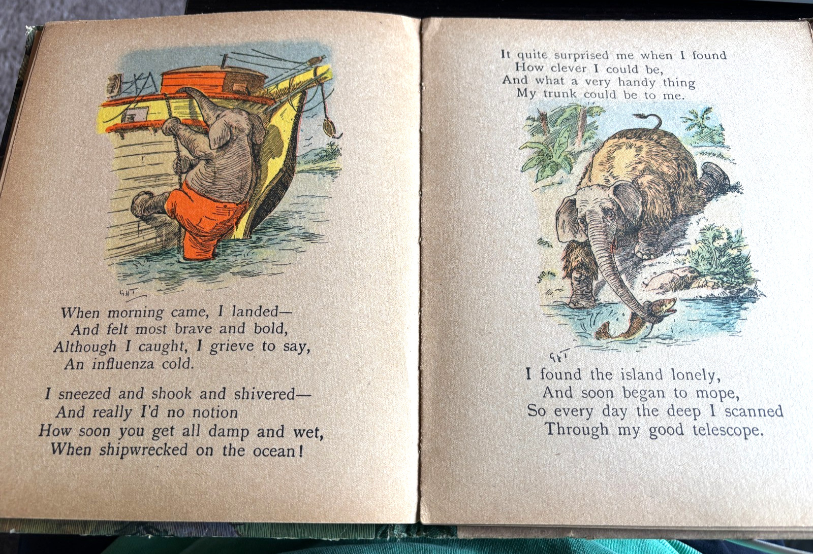 Antique Children&rsquo;s Illustrated Book Rainy Day Stories Mcloughlin Brothers 1800&rsquo;s