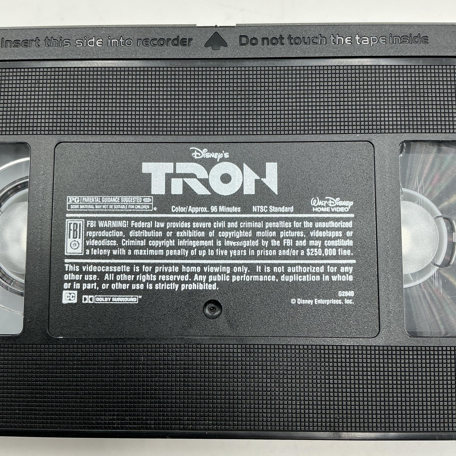 Vintage Disney&rsquo;s TRON 20th Anniversary Collector&rsquo;s Edition Black VHS 2002