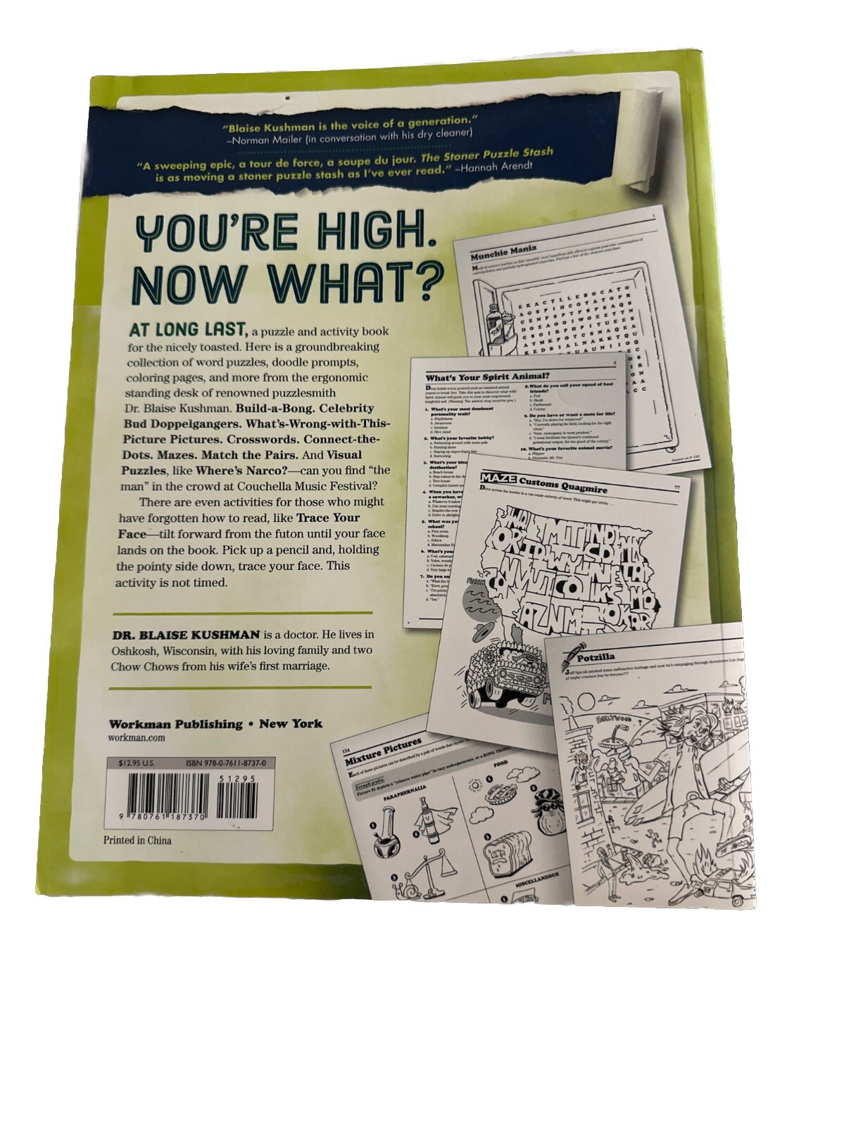 Stoner Puzzle Stash : An Activity Book for the High-Minded by Blaise Kushman…