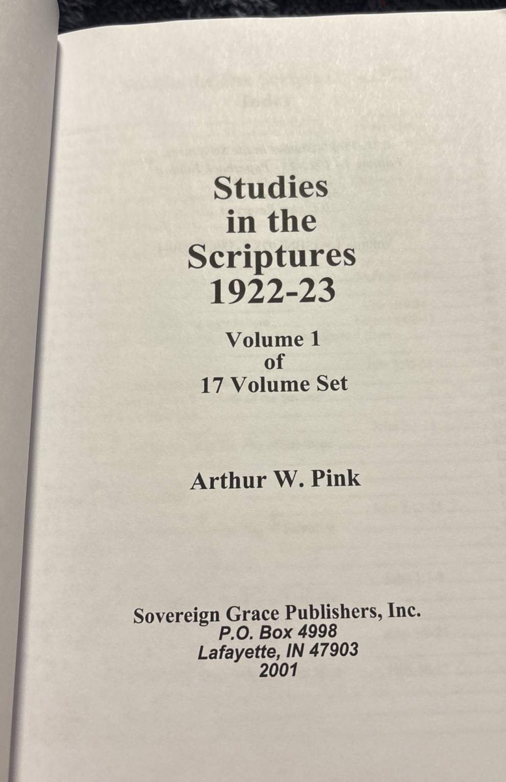 W Pink&rsquo;s Studies in the Scriptures – 1922-23 by Arthur W. Pink (2001, Trade…