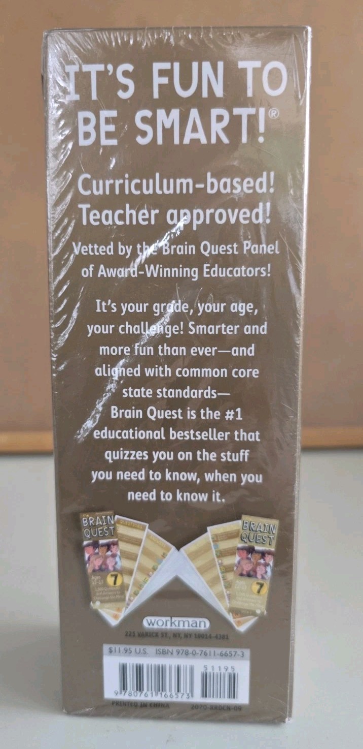Brain Quest GRADE 7 Revised 4th Edition 1500 Q & A Ages 12-13 Brand New!