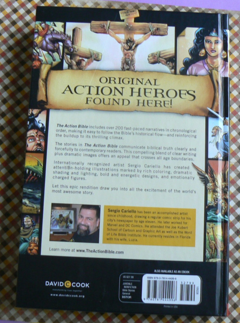 Action Bible,God&rsquo;s Redemptive Story,Graphic Narrative,Sergio Cariello 1st Ed HC