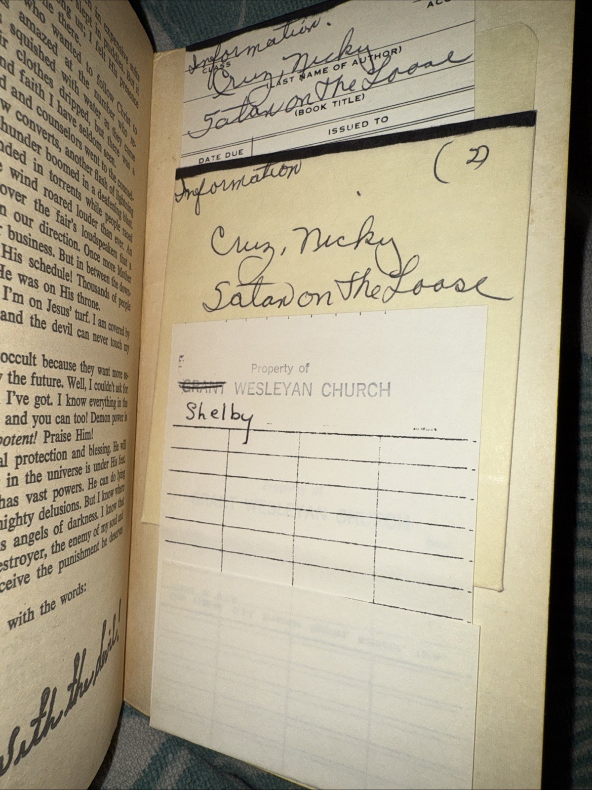 Satan On The Loose by Nicky Cruz Book