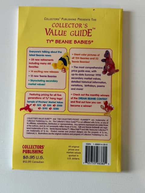 VINTAGE SUMMER 1998 EDITION -COLLECTOR&rsquo;S VALUE GUIDE – TY BEANIE BABIES