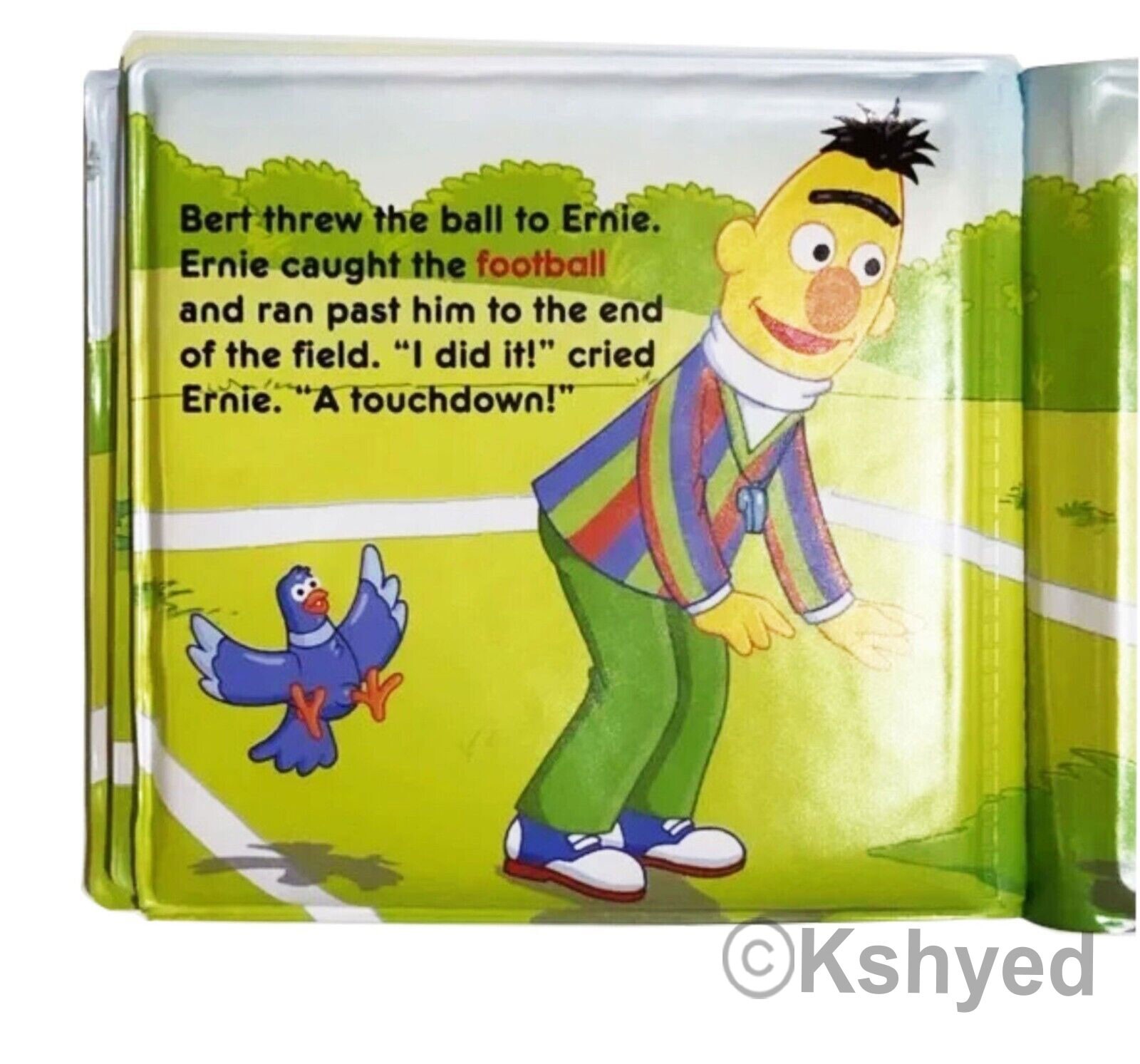 Sesame Street Ernie&rsquo;s Touchdown Bubble Book (1 Pack) – Great For Bath Time – New