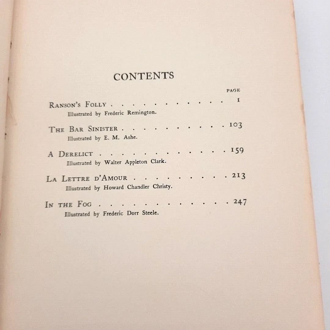 Ranson&rsquo;s Folly Richard Harding Davis Illustrated Charles Scribner&rsquo;s Sons 1902
