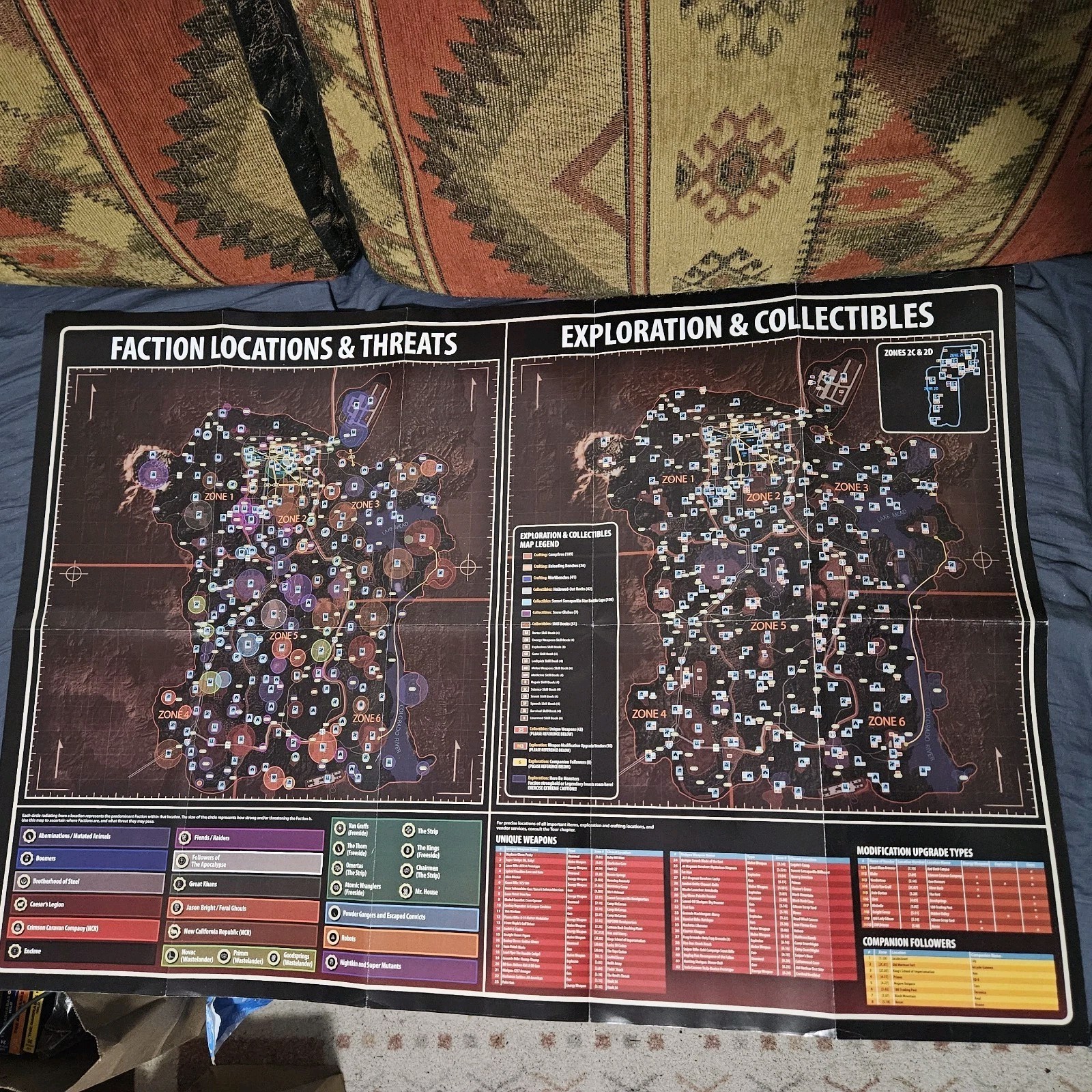 *ONLY MAP* Fallout New Vegas Official Game Guide Collector&rsquo;s Edition 2010 Prima