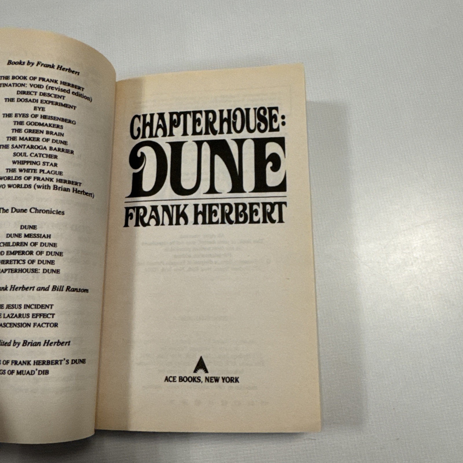 Complete DUNE Original Ace Series By Frank Herbert Books #1-6 Lot Paperback Set