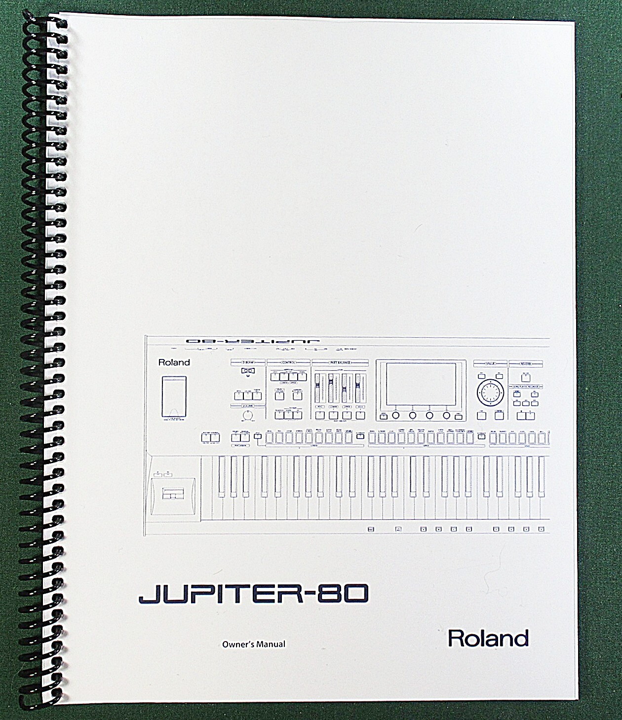 Roland Jupiter-80 Owner&rsquo;s Instruction Manual: 108 Pages & Protective Covers!