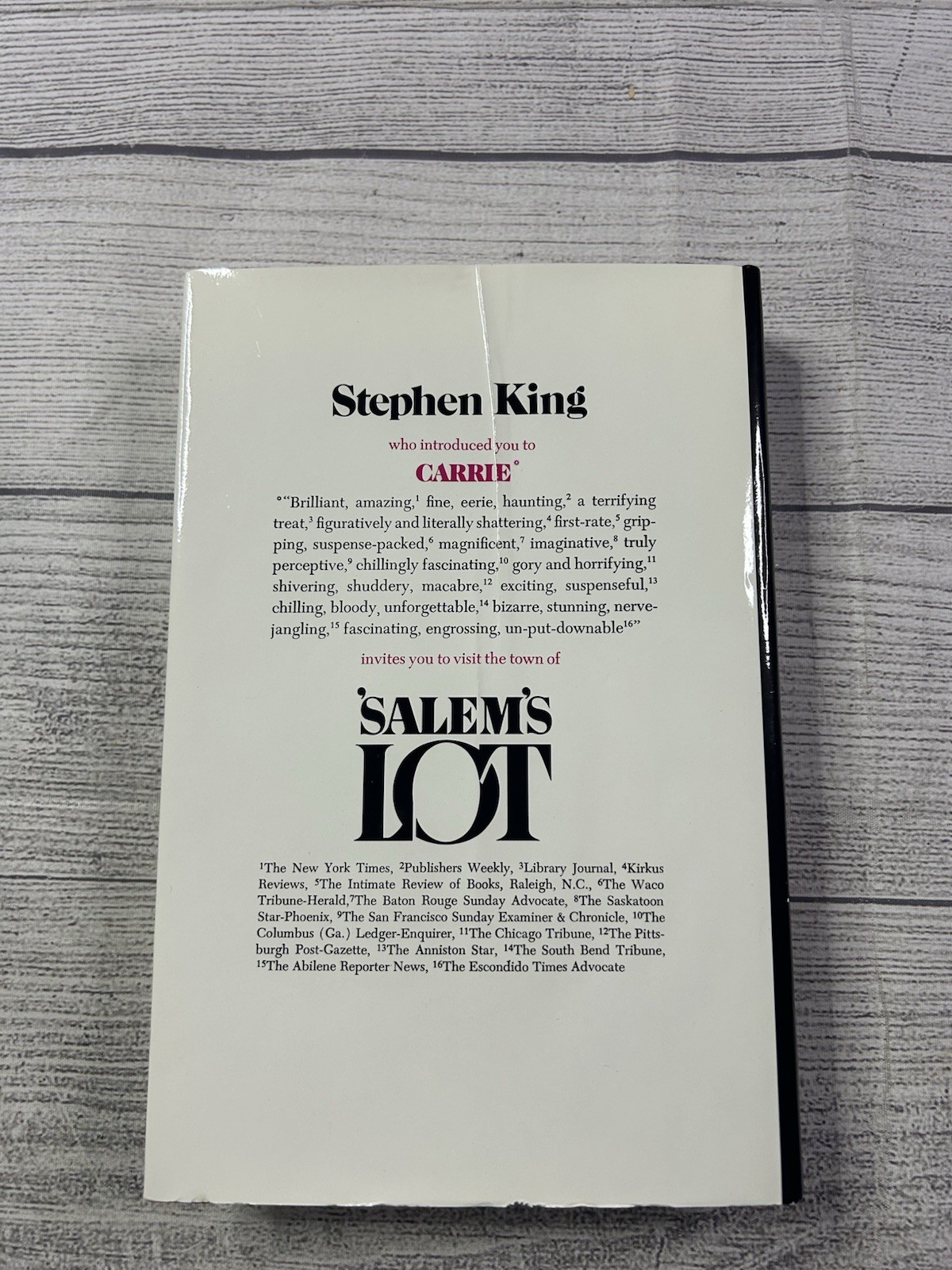 1975 SALEM&rsquo;S LOT Stephen King Book Club Edition Hardcover w/ Dust Jacket
