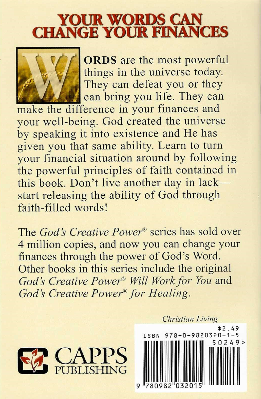 God&rsquo;s Creative Power for Finances (1 Copy) by Charles Capps