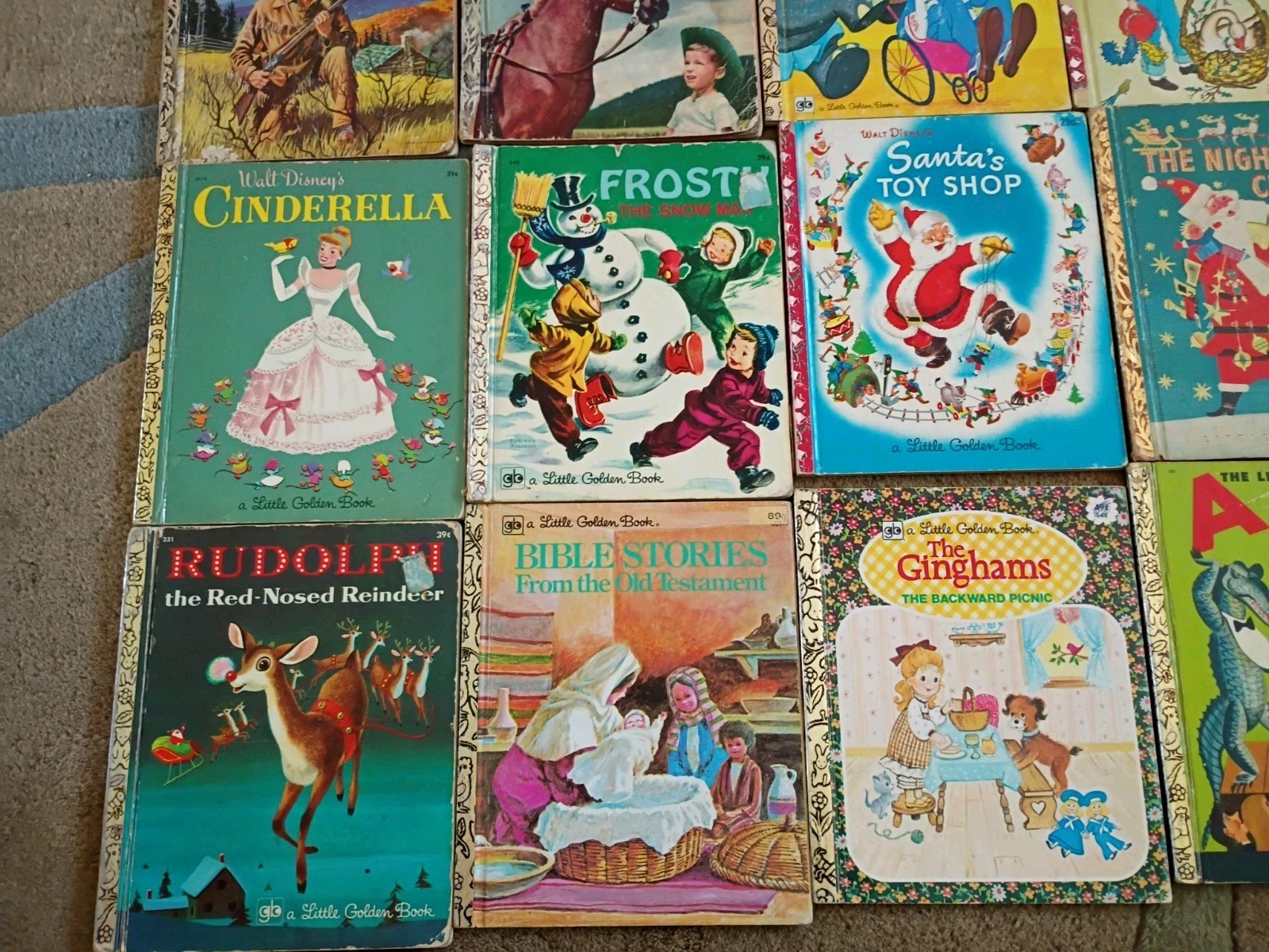 Lot of 33 Little Golden Books Vintage 1940&rsquo;s To 1980&rsquo;s Fair Condition