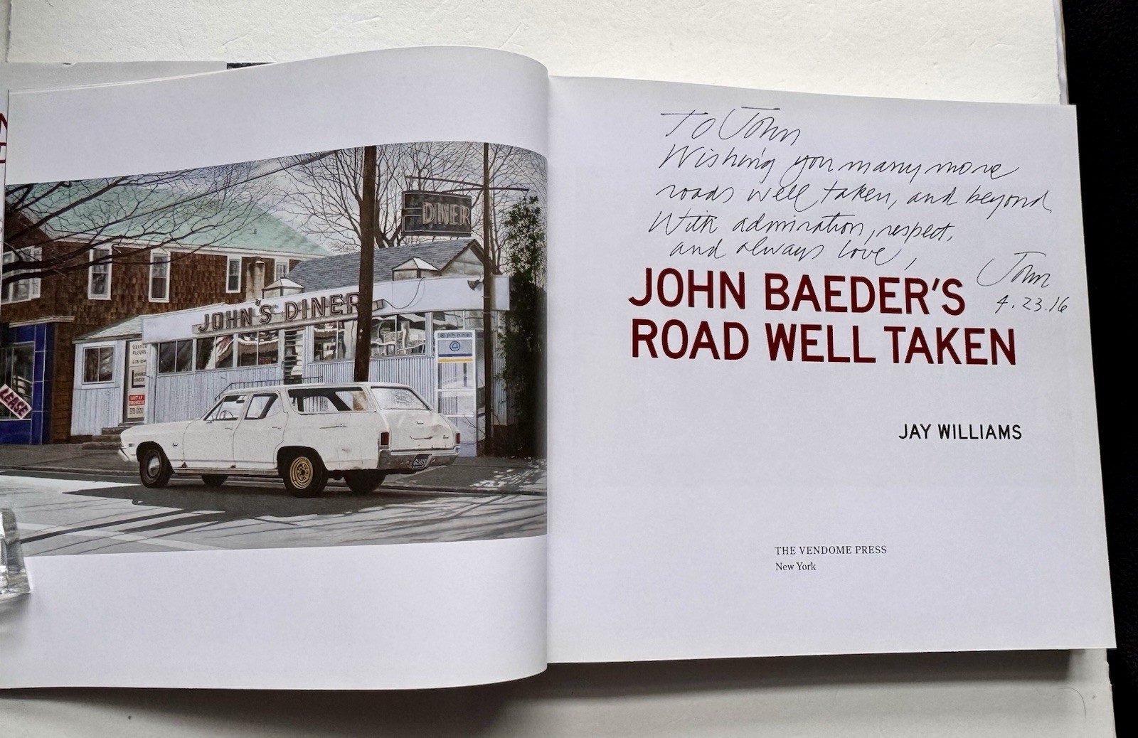 John Baeder&rsquo;s Road Well Taken 2015 by Jay Williams HC DJ Not ex-library