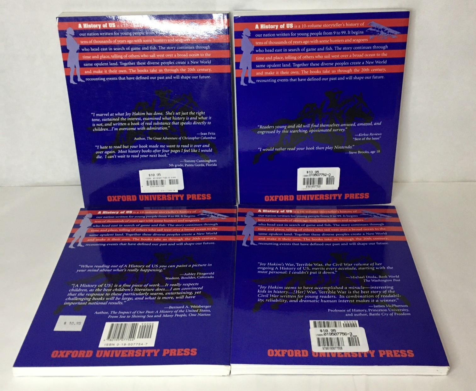 A History of US Lot Of 4 by Joy Hakim – Volumes 3-6 (3 4 5 6)