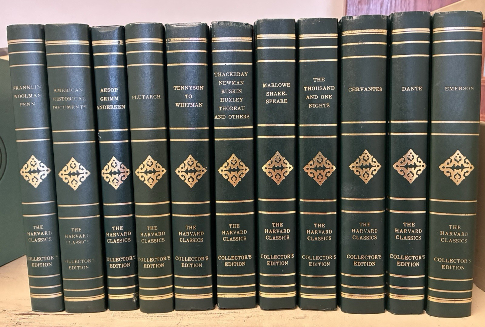 The Harvard Classics, Collector&rsquo;s Edition, LOT of 11 – Green cover