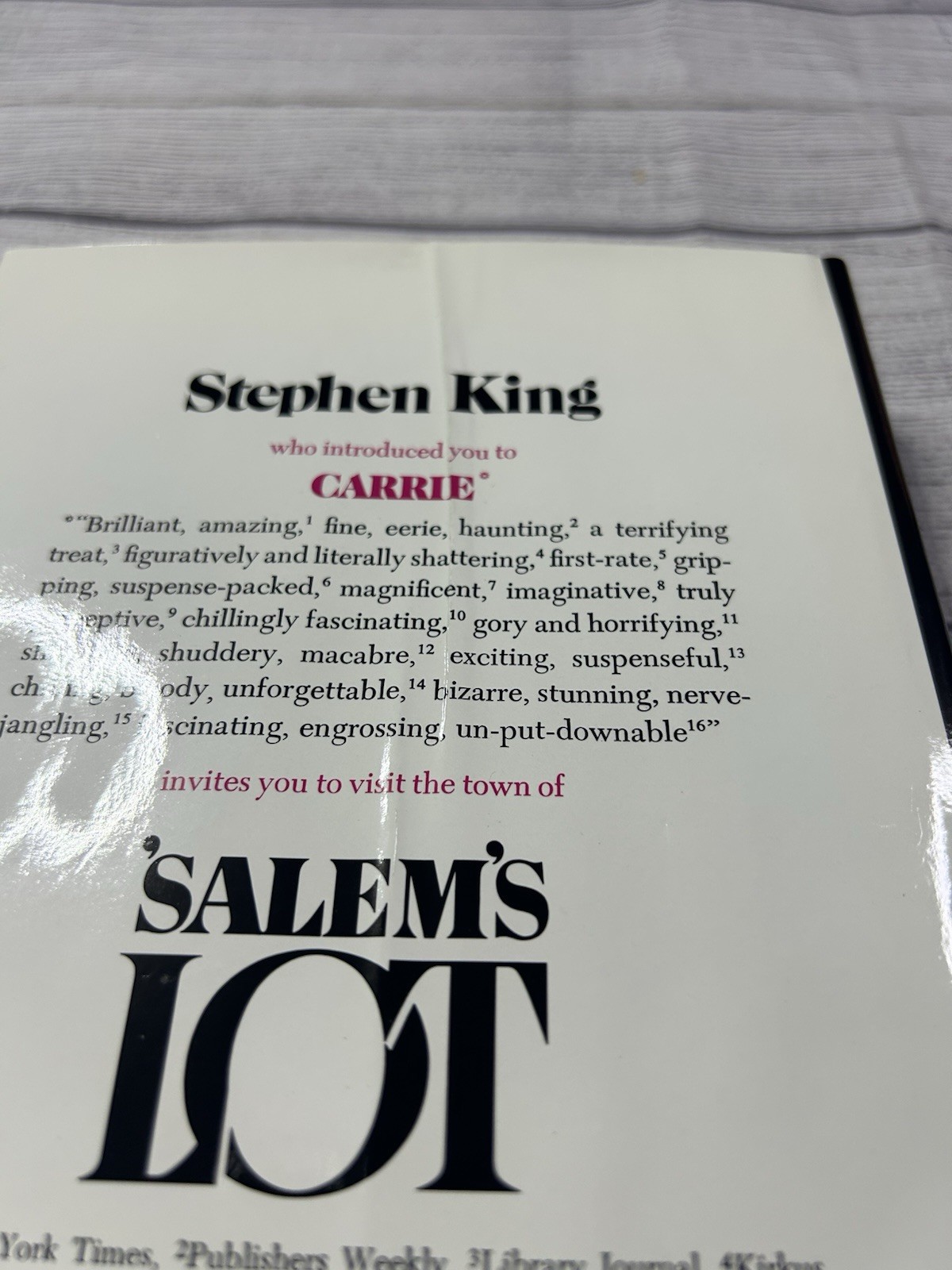 1975 SALEM&rsquo;S LOT Stephen King Book Club Edition Hardcover w/ Dust Jacket