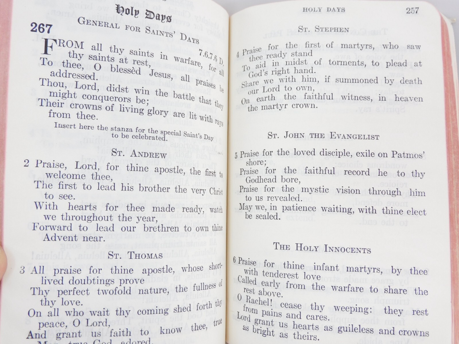 Antique Hymnal Protestant Episcopal Church 1920 Pocket Sized 578 Pgs 3-1/4&Prime;x 5&Prime;