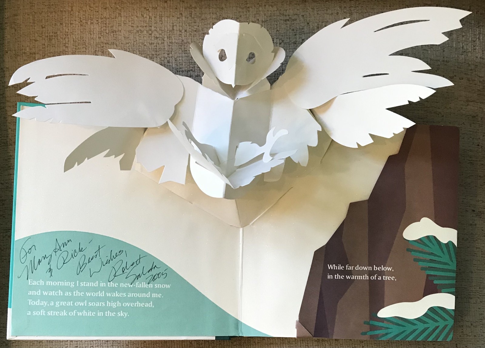 ROBERT SABUDA  » WINTER&rsquo;S TALE  » 2005 1ST ED SIGNED GREAT POP-UPS!