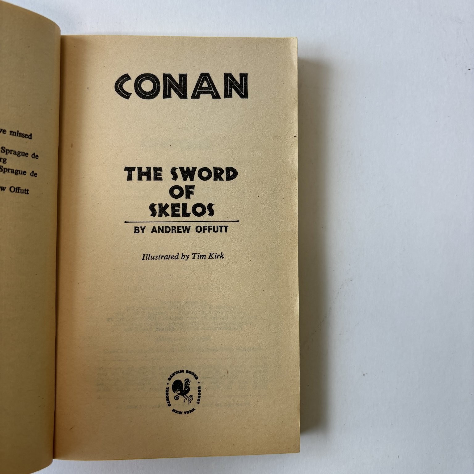 Conan Book Lot 4x Fantasy Paperbacks Tor Bantam Carpenter Green Perry Offutt
