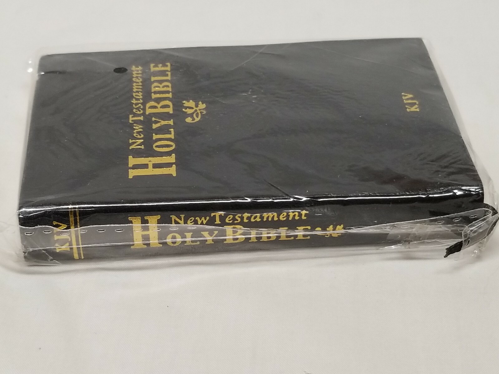 HOLY BIBLE New Testament Mini Pocket 4.5&Prime; King James Version Black New KJV Gold