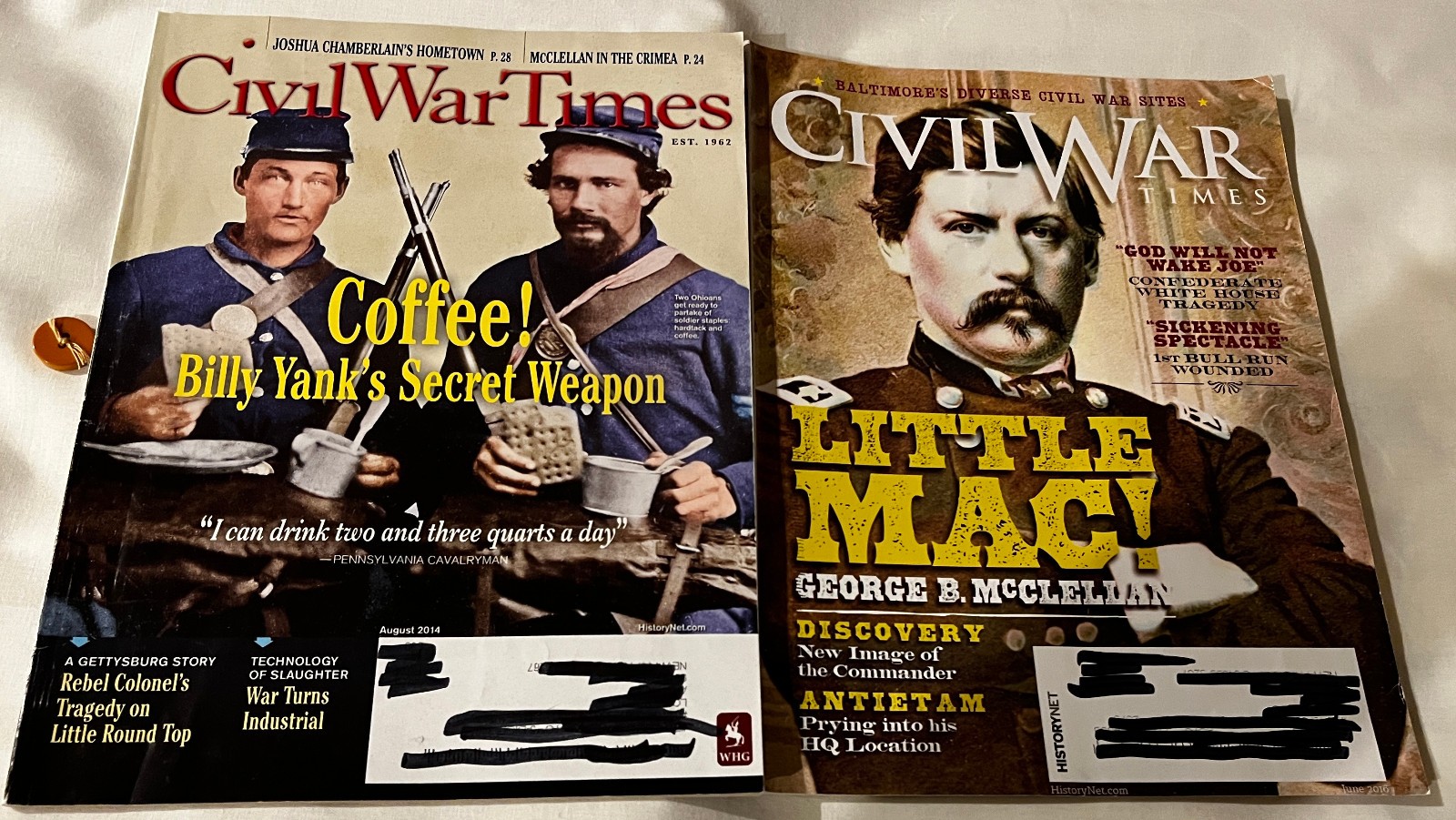 Civil War Times from 2006 to 2017 – 16 Issues – Pages are Clean and Complete