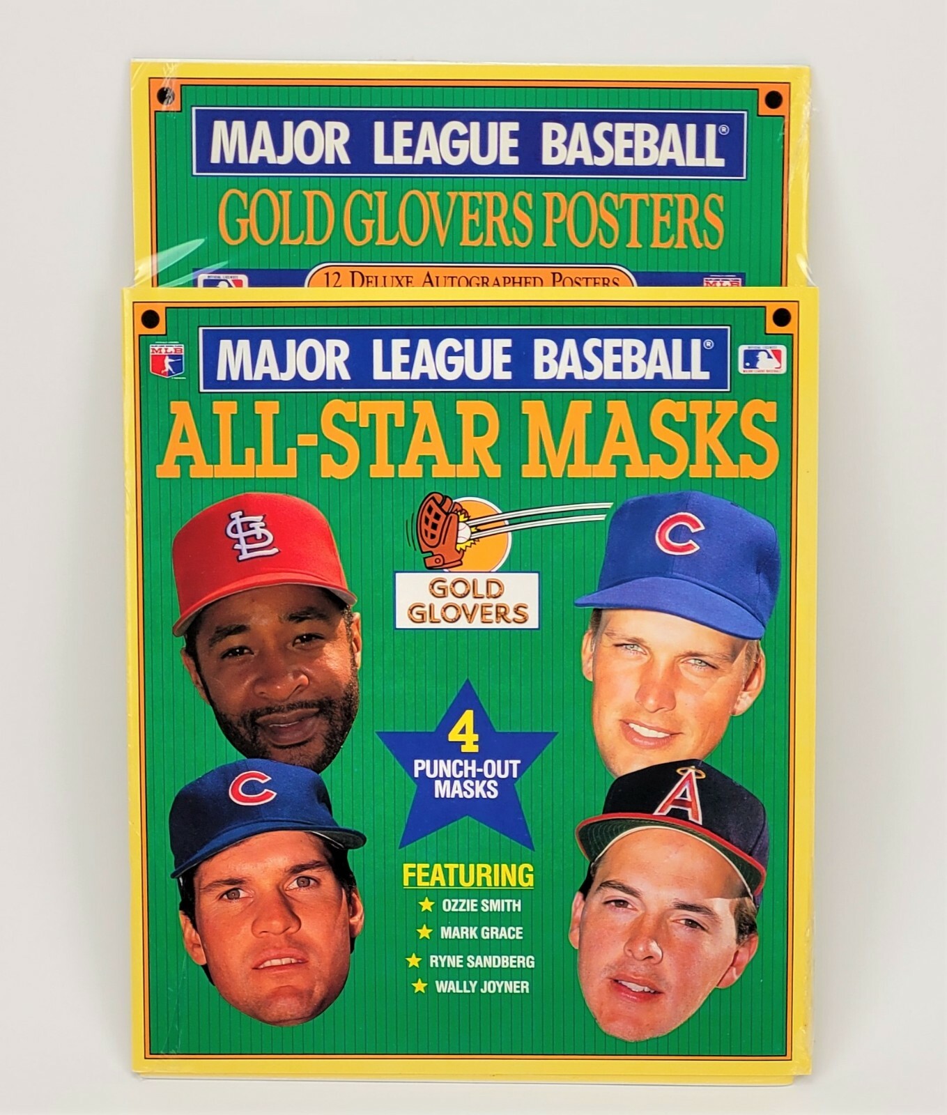 MLB ALL-STAR MASKS AND POSTER BOOKS – 8 BOOKS! – FULL SET! – NEW IN WRAP!