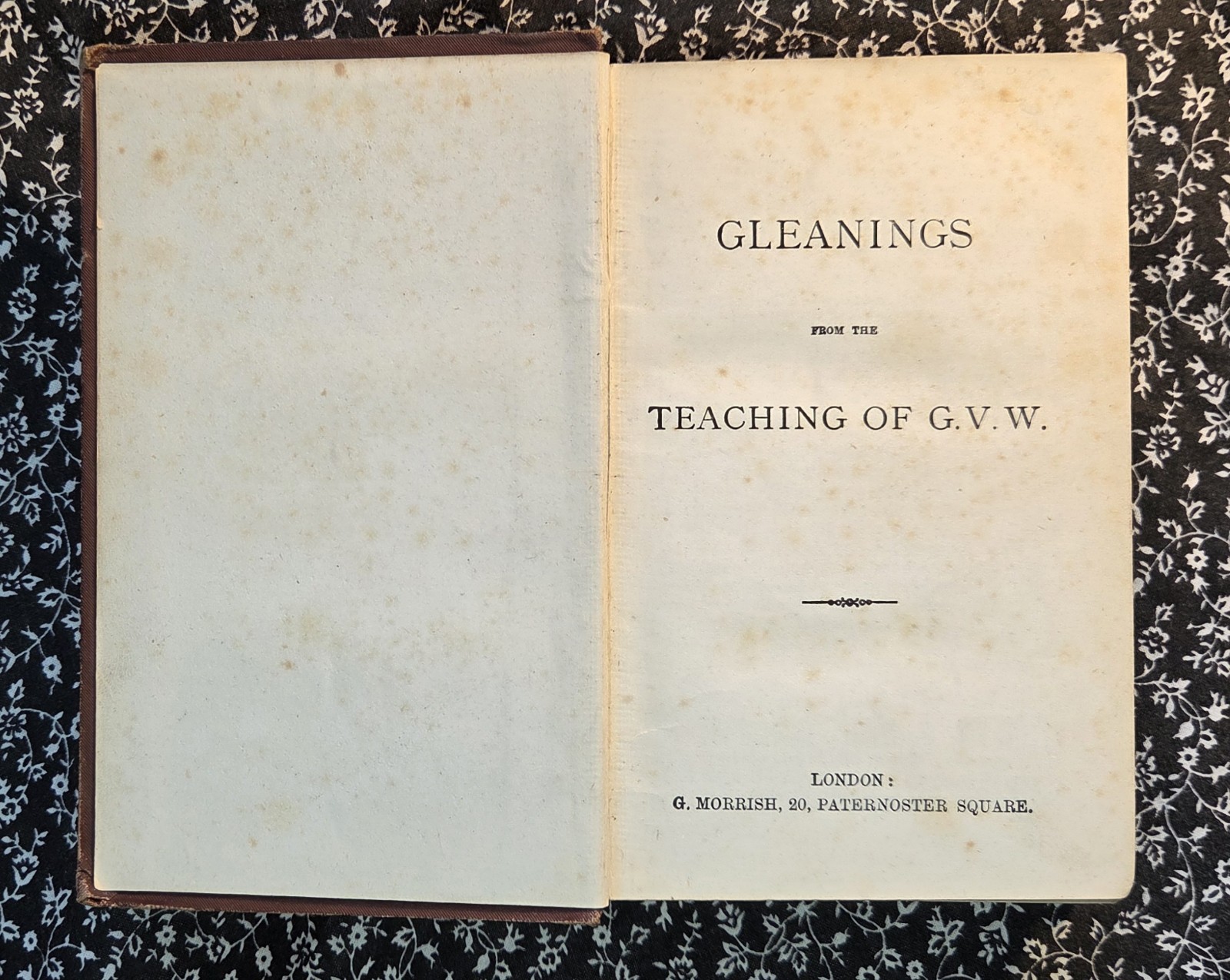Gleanings From The Teachings Of George V. Wigram, Circa 1870&rsquo;s, HC