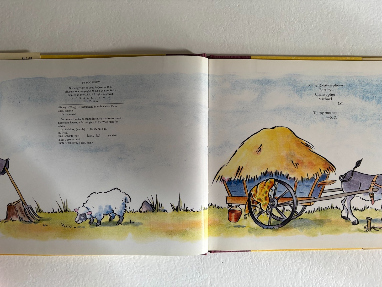 It&rsquo;s Too Noisy! by Joanna Cole – 1989 First Edition Hardcover with Dust Jacket