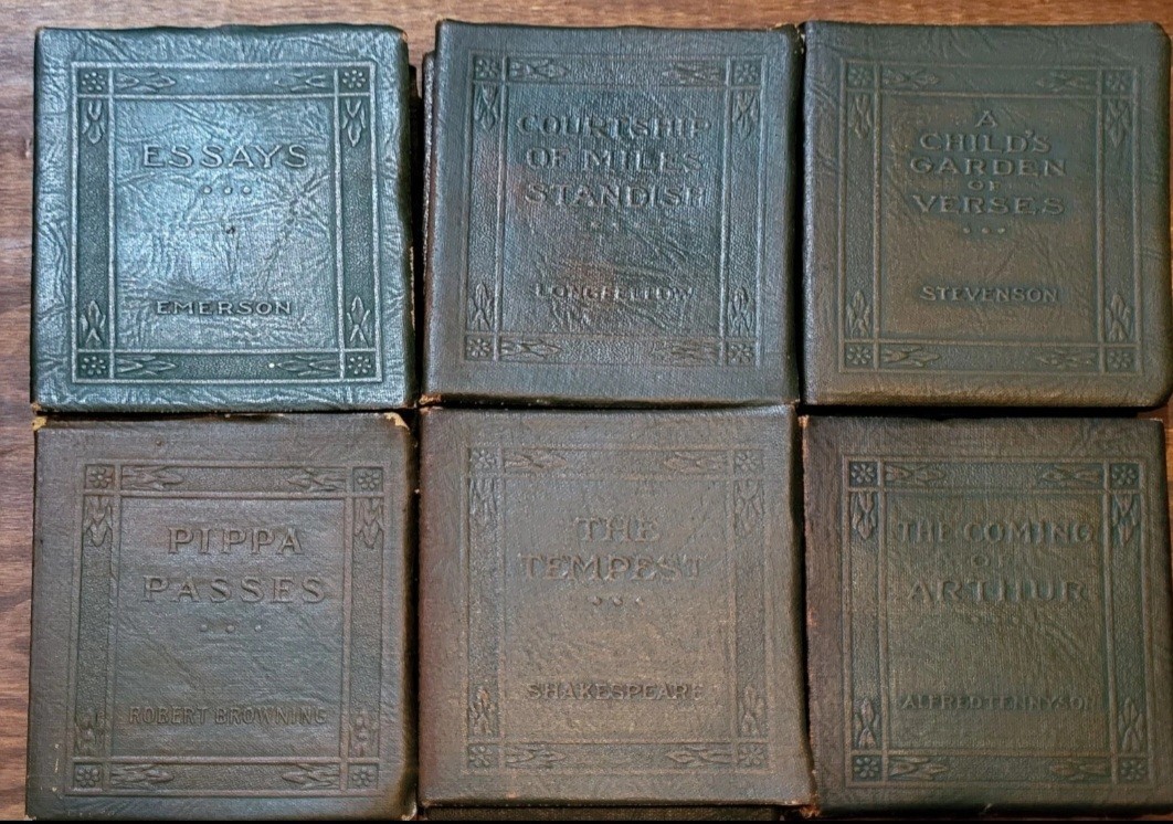 100 yr Old Antique Little Leather Library Books 1920&rsquo;s Redcroft Pick Your Title