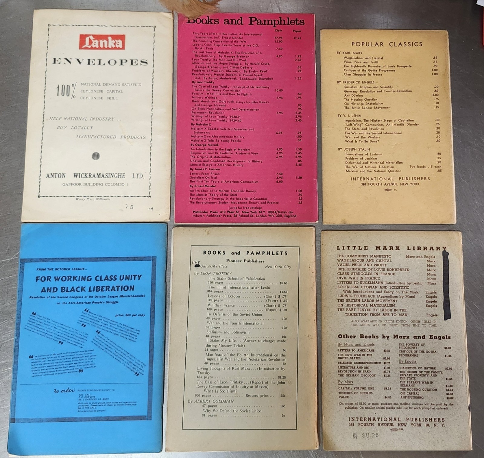 Vtg Radical Pamphlets Lot Black Liberation Socialism Apartheid Cuba Mao Marx