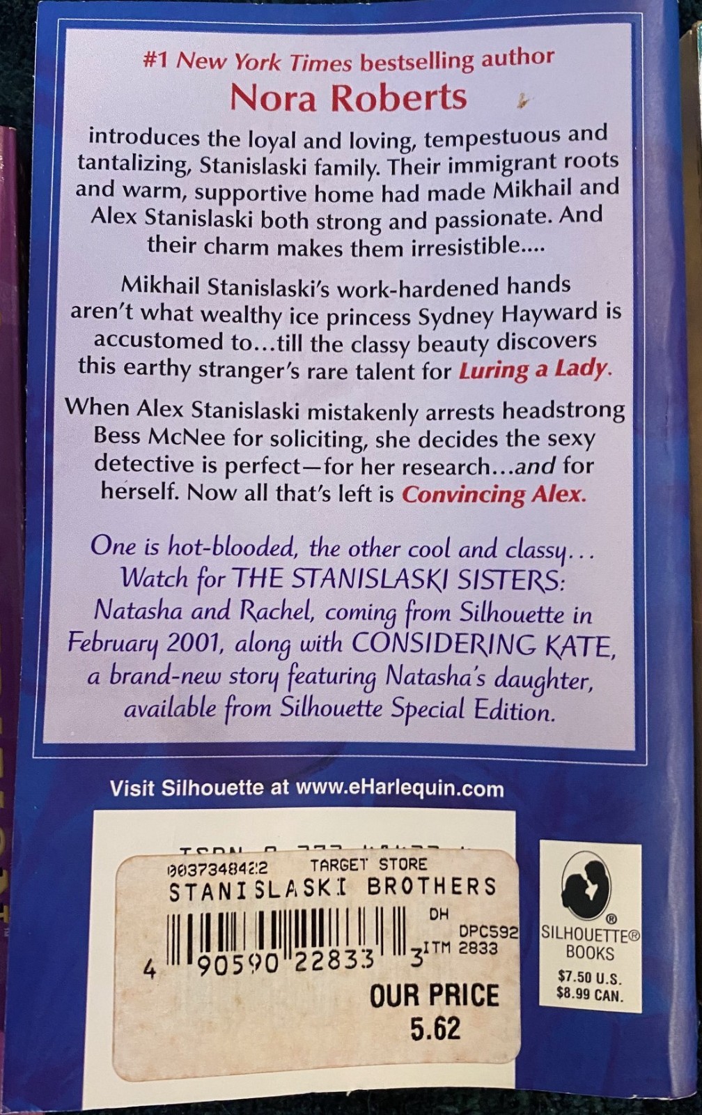 The Stanislaski&rsquo;s Series by Nora Roberts (Books 2, 4, 5, & 6) Paperback Good