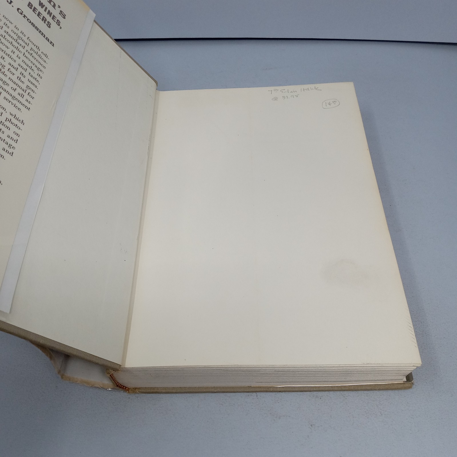 Grossman’s Guide to Wines, Spirits, and Beers: 1964 Charles Scribner’s Sons HC