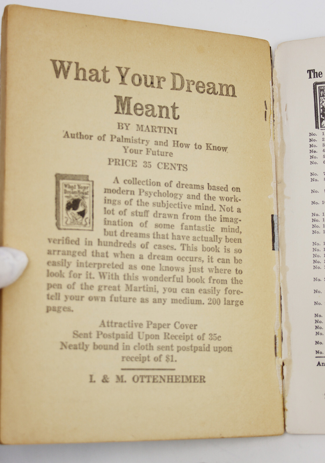 Original 1887 Gypsy Queen Fortune Teller Dream Book by Madame Juno Antique