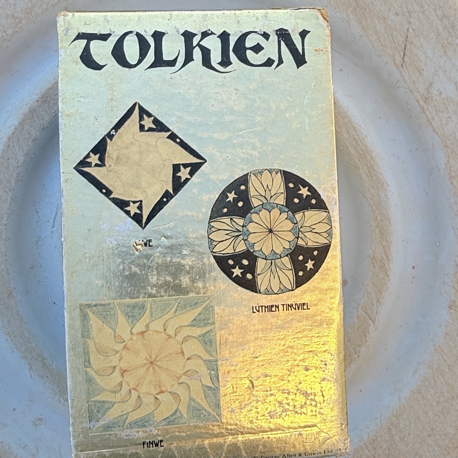 The Lord of the Rings Gold Foil And Hobbit 4 Book Set In Box JRR Tolkien EXC