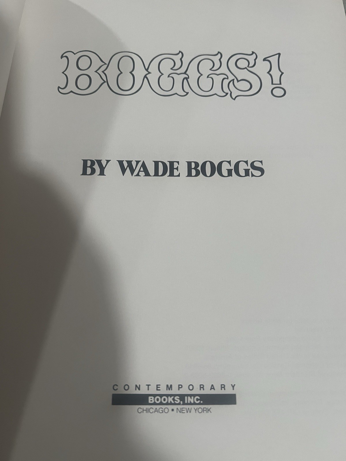 Boggs! By Wade Boggs MLB Baseball 1986 Paperback Book Vintage 95 Pages