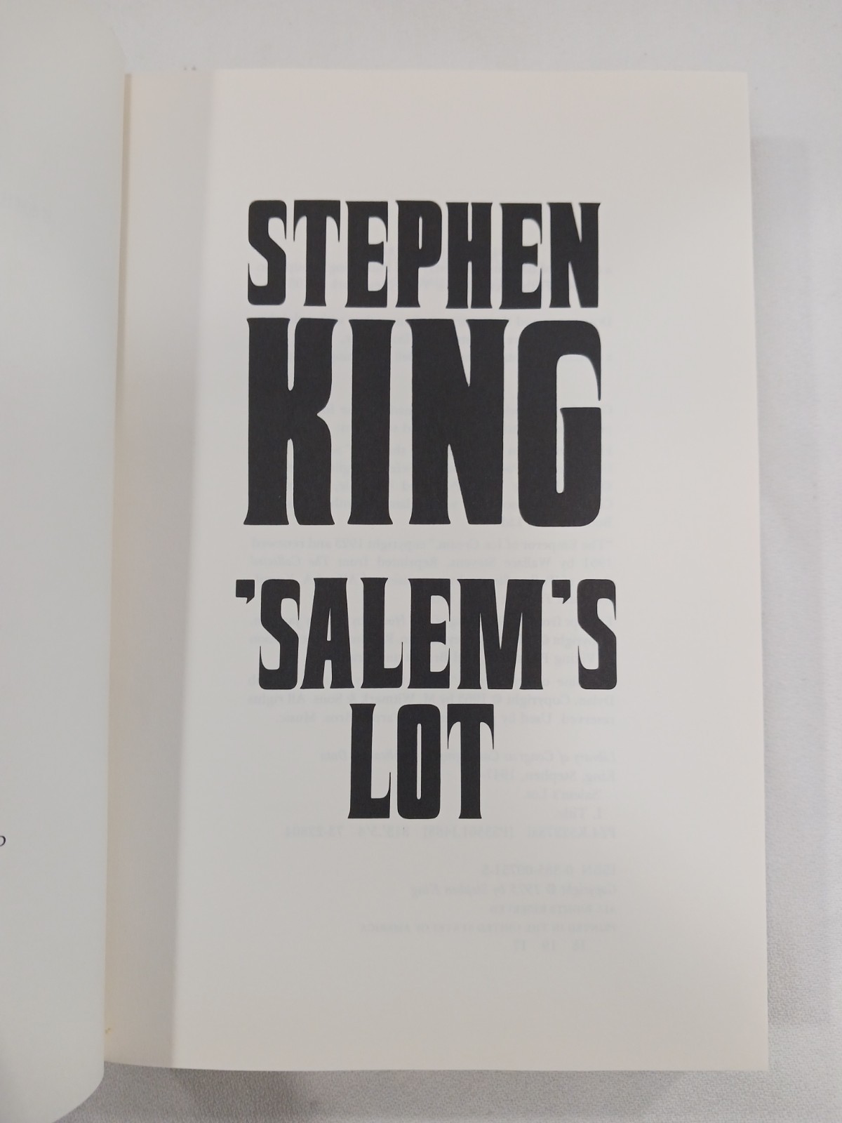 Salem&rsquo;s Lot Stephen King Jim Phiesen Art DJ 1990 Vampires Vtg Horror HARDCOVER