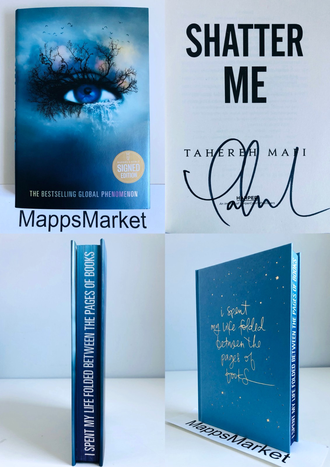 SIGNED Shatter Me Tahereh Mafi COLLECTOR&rsquo;S DELUXE LIMITED EDITION HC ~ Stenciled