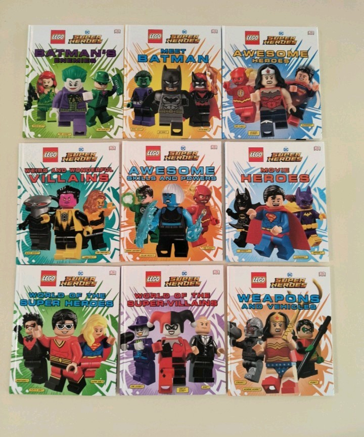 LEGO DC Super Heroes Hardcover Picture Book Set by DK, Superheroes & Villains
