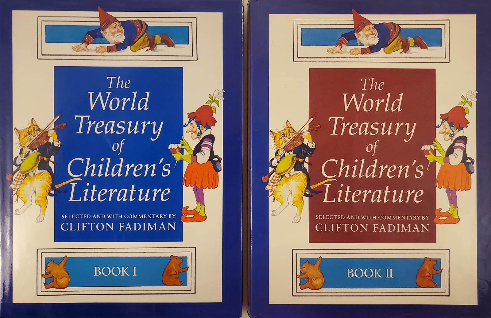 The World Treasury of Children&rsquo;s Literature : Book 1 and 2 in slipcase Fadim…