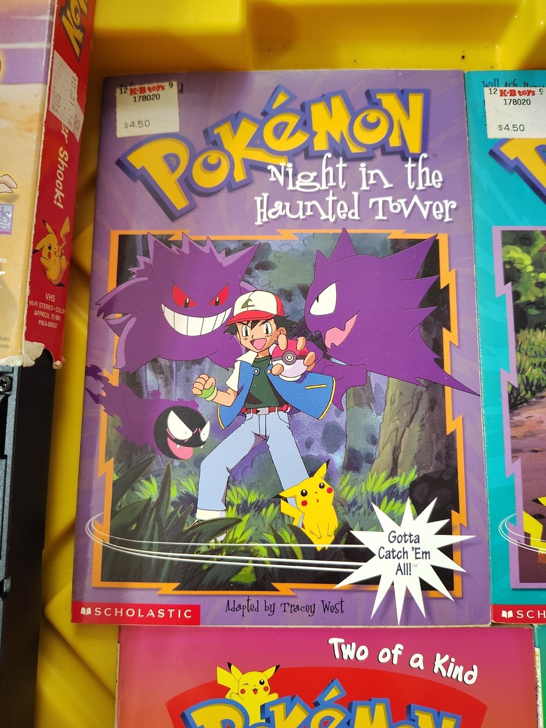 Pokemon Lot Of 6 Children&rsquo;s Chapter Books Vintage 2 VHS Pokemon VHS