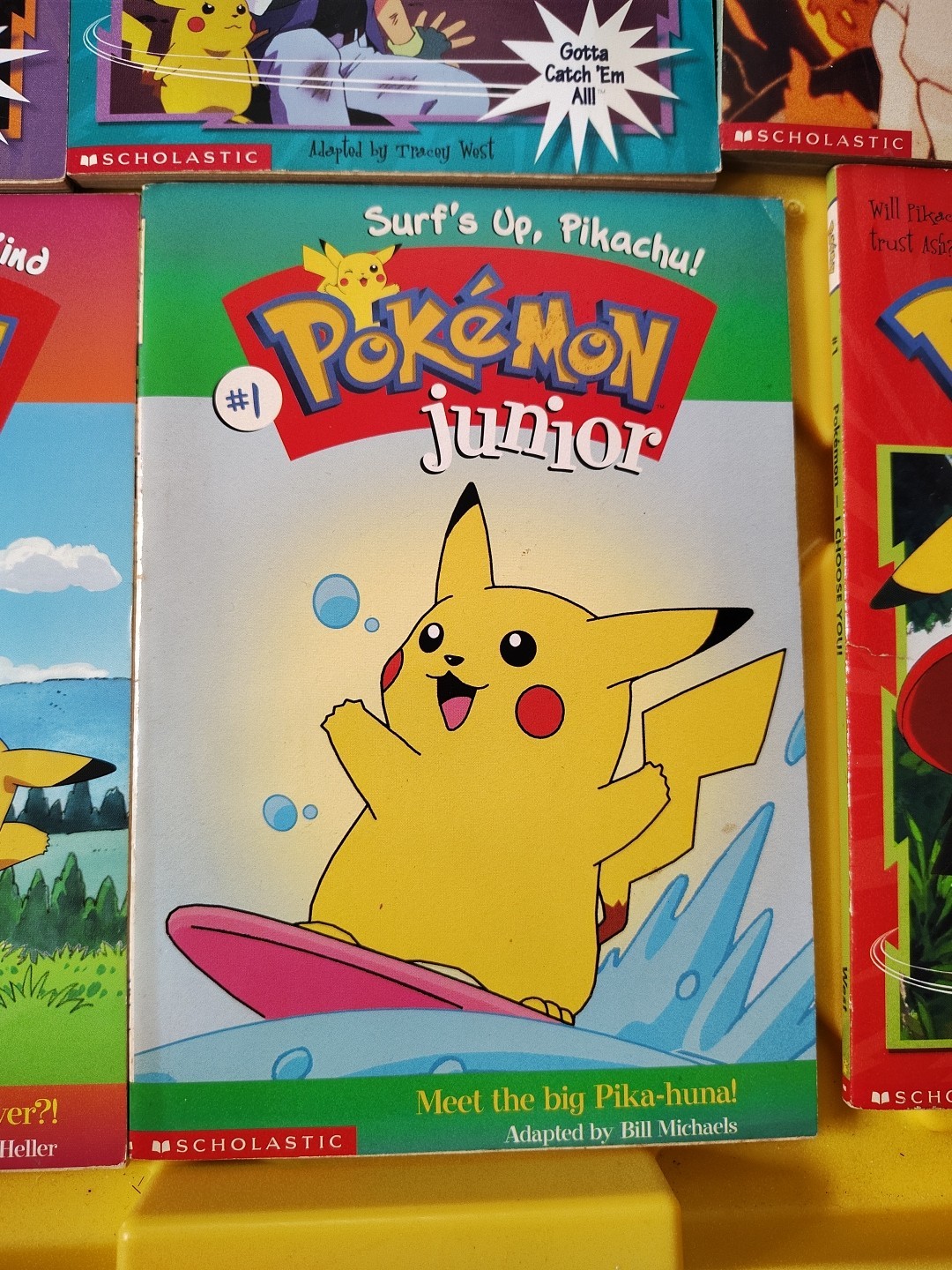 Pokemon Lot Of 6 Children&rsquo;s Chapter Books Vintage 2 VHS Pokemon VHS