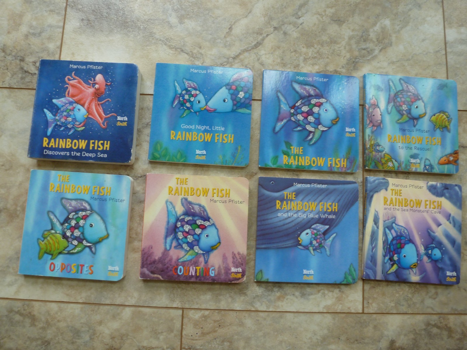 Lot of 8 Rainbow Fish Series by Marcus Pfister (Hardcover)