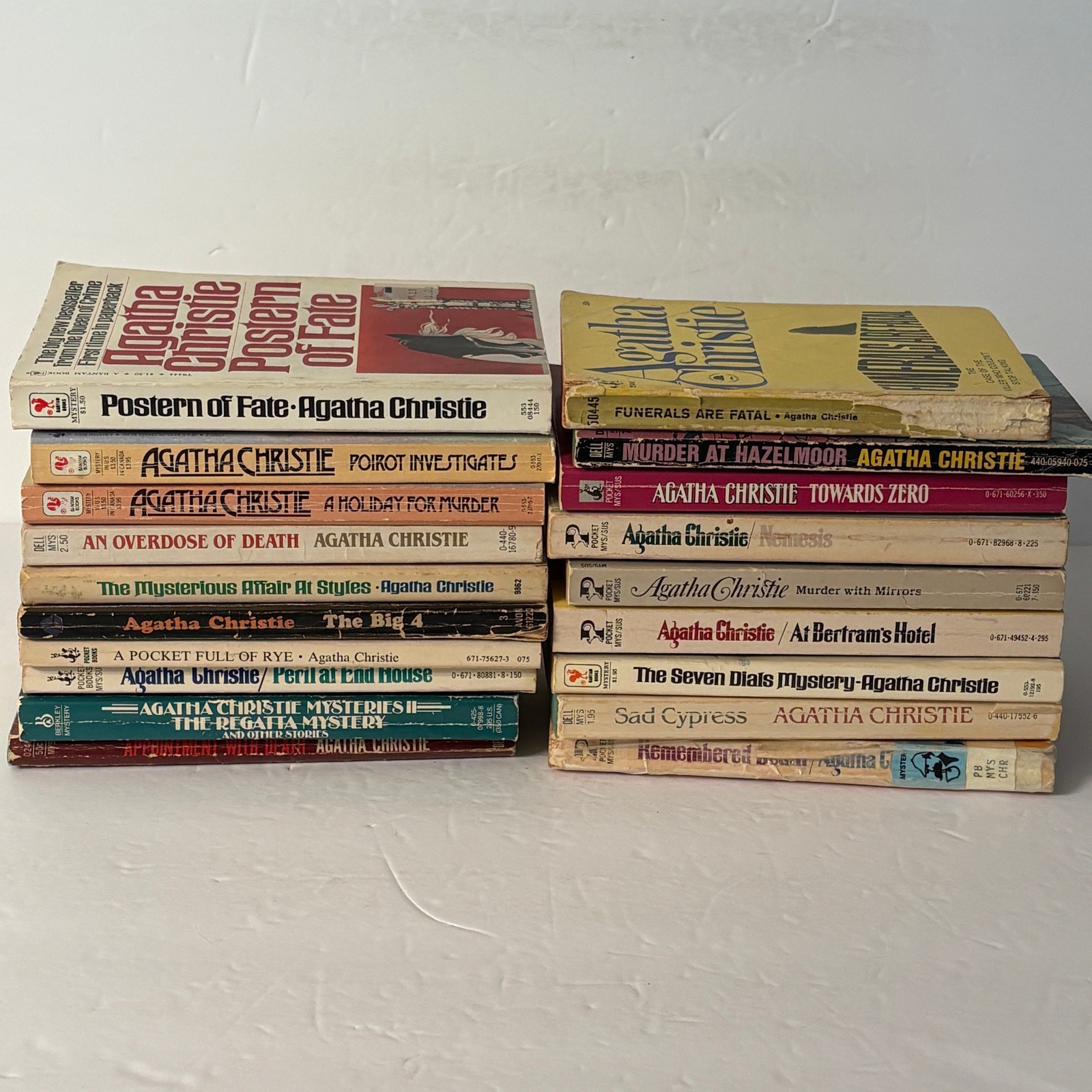 Lot 19 Vintage Agatha Christie PB Novels 1980s Marple Poirot Mystery Bundle