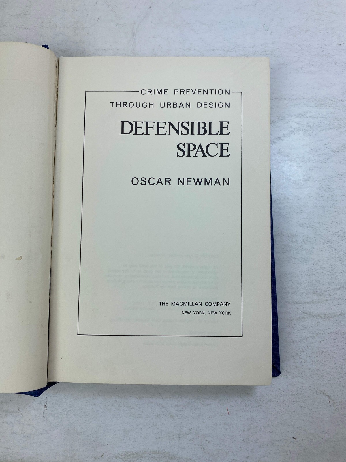 Crime Prevention Through Urban Design Defensible Space Newman Ex-library 1972 HC