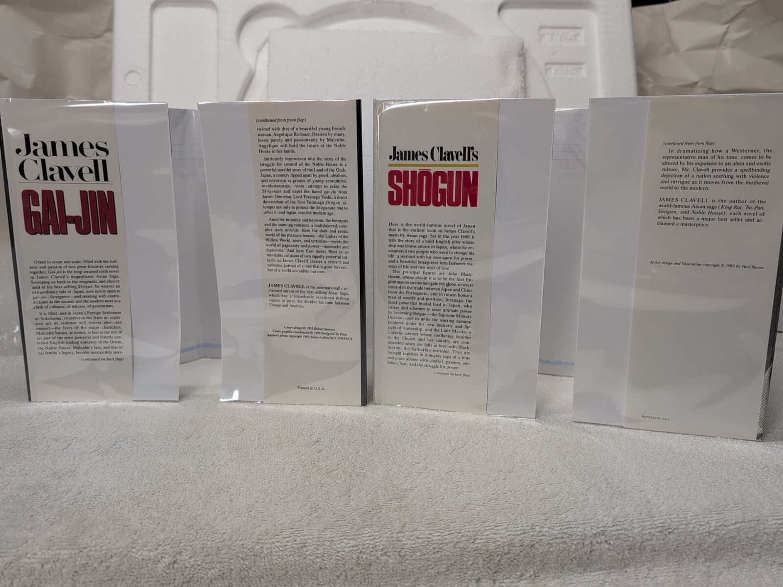 SHOGUN by James Clavell ~ 9 VOLUME COMPLETE SET in Custom Mylar ~ 9 Vols Wow!!!!