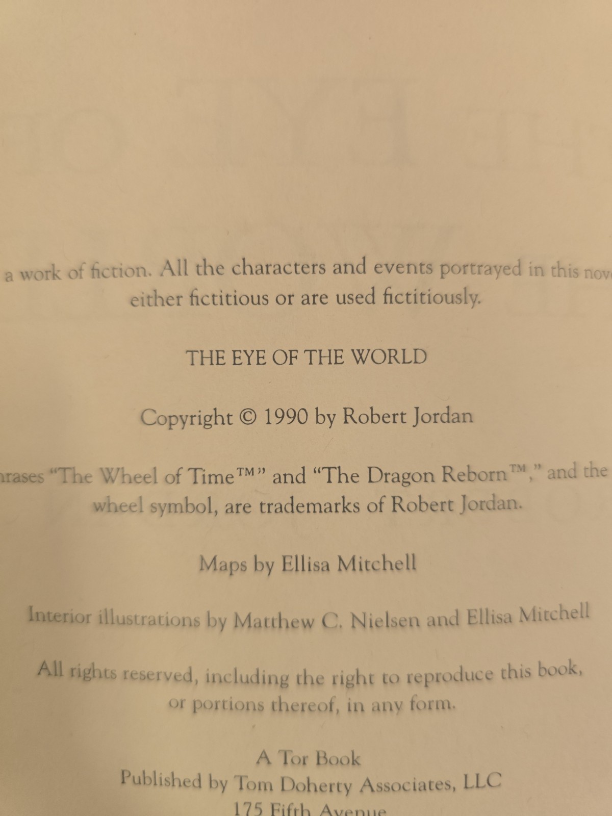 The Eye of the World Robert Jordan Wheel of Time PB